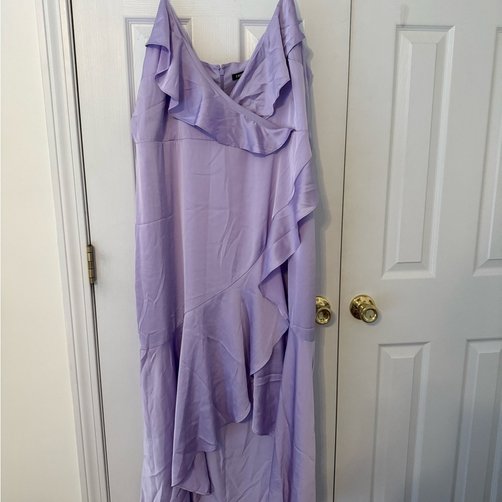Express Asymmetrical Lavender Dress